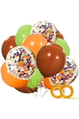 Orman Hayvanları Konsept Parti Woodland 7 Yaş Doğum Günü Balon Set Sincap Rakun Kirpi Tilki Balon - 4