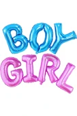 Cinsiyet Belirleme Partisi Kız mı Erkek mi Konsept Balon Süsleme Set Gender Party Girl Or Boy - 2
