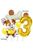 Paw Patrol İş Araçları İnşaat İşçisi Köpek Rubble 3 Yaş Balon Set Pav Petrol Konsept Doğum Günü Set - 1