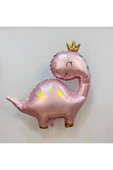 Sevimli Dinozor Konsept Pembe Dinozor Balon Set Pink Dinosaur Balloon Doğum Günü Balon Buketi thumbnail 2