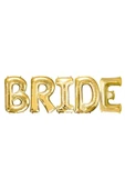 Gold Renk BRİDE Balon Set Bekarlığa Veda Bride To Be Konsept Altın Renk Balon Set 76 cm Harf Balon thumbnail 6