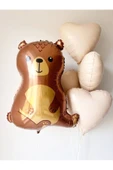Woodland Ayı Konsept Balon Set Sevimli Ayıcık Balon Buketi Doğum Günü Bear Balloon Set thumbnail 1