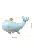 Sevimli Yeşil Balina Konsept Balina Balon Set Balina Balon Whale Balloon Doğum Günü Set thumbnail 7