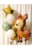 Woodland Konsept Geyik Balon Set Sevimli Ceylan Balon Buketi Doğum Günü Balon Set thumbnail 1