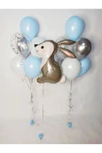 Woodland Tavşan Balon Set Tavşan Konsept Balon Buketi Doğum Günü Balon Set thumbnail 1