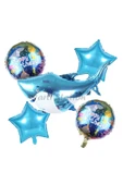 Okyanus Canlıları Köpek Balığı Konsept Köpek Balığı Balon Set Shark Balloon Birthday Party Set - 1