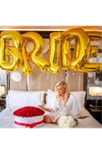 Gold Renk BRİDE Balon Set Bekarlığa Veda Bride To Be Konsept Altın Renk Balon Set 76 cm Harf Balon thumbnail 2