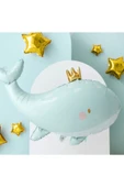 Sevimli Yeşil Balina Konsept Balina Balon Set Balina Balon Whale Balloon Doğum Günü Set thumbnail 5