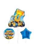 Araçlar Kamyon Konsept Kepçe Balon Set Kamyon Balon Seti Truck Balloon Doğum Günü Set thumbnail 1