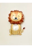 1 Adet Safari Konsept Sevimli Aslan Folyo Balon Lion Balloon 100 cm thumbnail 3
