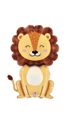 Aslan Balon 6 Yaş Balon Set Safari Konsept Aslan Balon ve Gold Renk Rakam Balon - 2