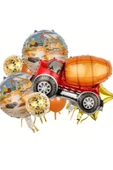 Araçlar Kamyon Konsept Mikser Kamyon Balon Set Kamyon Balon Seti Truck Balloon Doğum Günü Set thumbnail 1