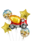 Araçlar Kamyon Konsept Mikser Kamyon Balon Set Kamyon Balon Seti Truck Balloon Doğum Günü Set thumbnail 1