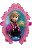 Frozen Karlar Ülkesi Elsa Anna Portre Folyo Balon 1 Adet 85 cm Çift Yönlü Frozen Elsa Anna Balon - 2
