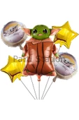 Star Wars Yoda Altın Balon Set Yıldız Savaşları Yoda Konsept Doğum Günü Balon Set thumbnail 1