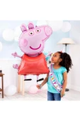 Peppa Pig Konsept 6 Yaş Yıldız Balon Set Pembe Domuz Peppa Pig George Tema Doğum Günü Folyo Balon thumbnail 4