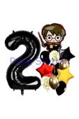 Harry Potter 2 Yaş Balon Set Hogwarts Harry Potter Konsept Doğum Günü Balon Set thumbnail 1