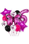 Pembe Kelebek 6 Yaş Balon Set Kelebek Konsept Doğum Günü Balon Balon Set thumbnail 1