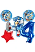 Tilki Sonic 4 Yaş Balon Set Tilki Sonic Boom Konsept Doğum Günü Balon Set - 1