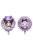 Sanrio Kuromi 7 Yaş Mor Renk Balon Set Anime Hello Kitty Kuromi Konsept Doğum Günü Balon Set thumbnail 4