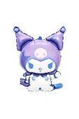 Kuromi 4 Yaş Balon Set Anime Sanrio MyMelody Cinnamonroll Hello Kitty Kuromi Konsept Doğum Günü Set - 2