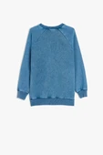 Koton Erkek Çocuk Pamuklu Baskı Detaylı Oversize Bisiklet Yaka Sweatshirt - 2