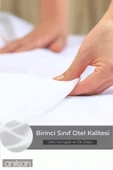 Düz Beyaz Tek/Çift kişilik Lastiksiz Çarşaf ve Yastık Kılıfı Seti,63tel - 3