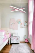 LEGACY Rings Modern Tasarım Pembe Renk - Yatak Odası - Salon -Çocuk Odası - Mutfak Beyaz Led 2 Li Avize - 3