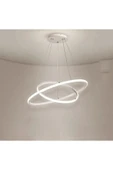 LEGACY Rings Modern Tasarım Beyaz Renk - Yatak Odası - Salon - Çocuk Odası - Mutfak Beyaz Led 2 Li Avize - 1
