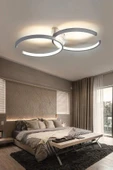 LEGACY Duru Modern Tasarım Beyaz Renk Salon Mutfak Hol Beyaz Led 2 Li Avize - 1
