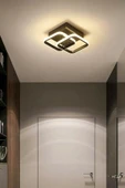 LEGACY Kira Modern Tasarım Siyah Renk Salon - Mutfak - Hol Beyaz Led 2 Li Avize - 1