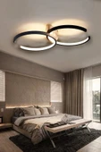 LEGACY Duru Modern Tasarım Siyah Renk Salon Mutfak Hol Beyaz Led 2 Li Avize - 1
