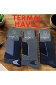Asçelik  3 lü Havlu Erkek Çorap Asorti Renk thumbnail 2