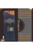 Asçelik  3 lü Diyabetik Erkek Çorap Asörti Renk thumbnail 2
