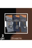 Asçelik  3 lü Diyabetik Erkek Çorap Asörti Renk thumbnail 3