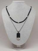 Night Serisi Erkek Doğal Taşlı Çelik Kolye (56036) thumbnail 2