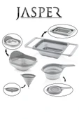 Jasper Qlux JPR-0110 4'lü Akordiyon Katlanır Süzgeç Mutfak Çeyiz Seti thumbnail 2