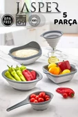 Jasper Qlux JPR-0108 5'li Akordiyon Katlanır Süzgeç Mutfak Çeyiz Seti - 1