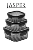 Jasper Qlux JPR-0113 Saklama Kabı 1400ml+800ml+400ml Plastik Saklama Seti - 3