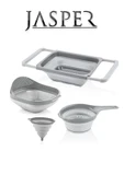 Jasper Qlux JPR-0110 4'lü Akordiyon Katlanır Süzgeç Mutfak Çeyiz Seti thumbnail 3