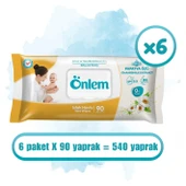 Önlem Papatyalı Islak Havlu 90 x 6 Adet - 1