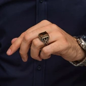 Zultanit Taşlı 925 Gümüş Erkek Yüzük thumbnail 6