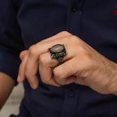 Oval Yemen Akik Taşlı Elifvav 925 Ayar Gümüş Yüzük thumbnail 6