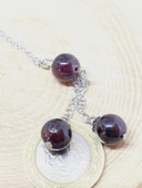 Lal (Garnet-Granat) Taşı Zincirli Kolye (8924) thumbnail 3