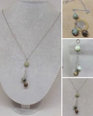 Afrika Turkuazı Taşı Zincirli Kolye (8984) thumbnail 1