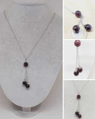 Lal (Garnet-Granat) Taşı Zincirli Kolye (8924) thumbnail 1