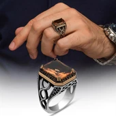 Zultanit Taşlı 925 Gümüş Erkek Yüzük thumbnail 1