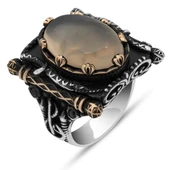 Oval Yemen Akik Taşlı Elifvav 925 Ayar Gümüş Yüzük thumbnail 2