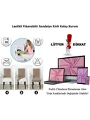 Upmall Brürümcük Etekli Sandalye Kılıfı, Lastikli,esnekli Sandalye Örtüsü 6li - 10