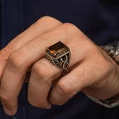 Zultanit Taşlı 925 Gümüş Erkek Yüzük thumbnail 4